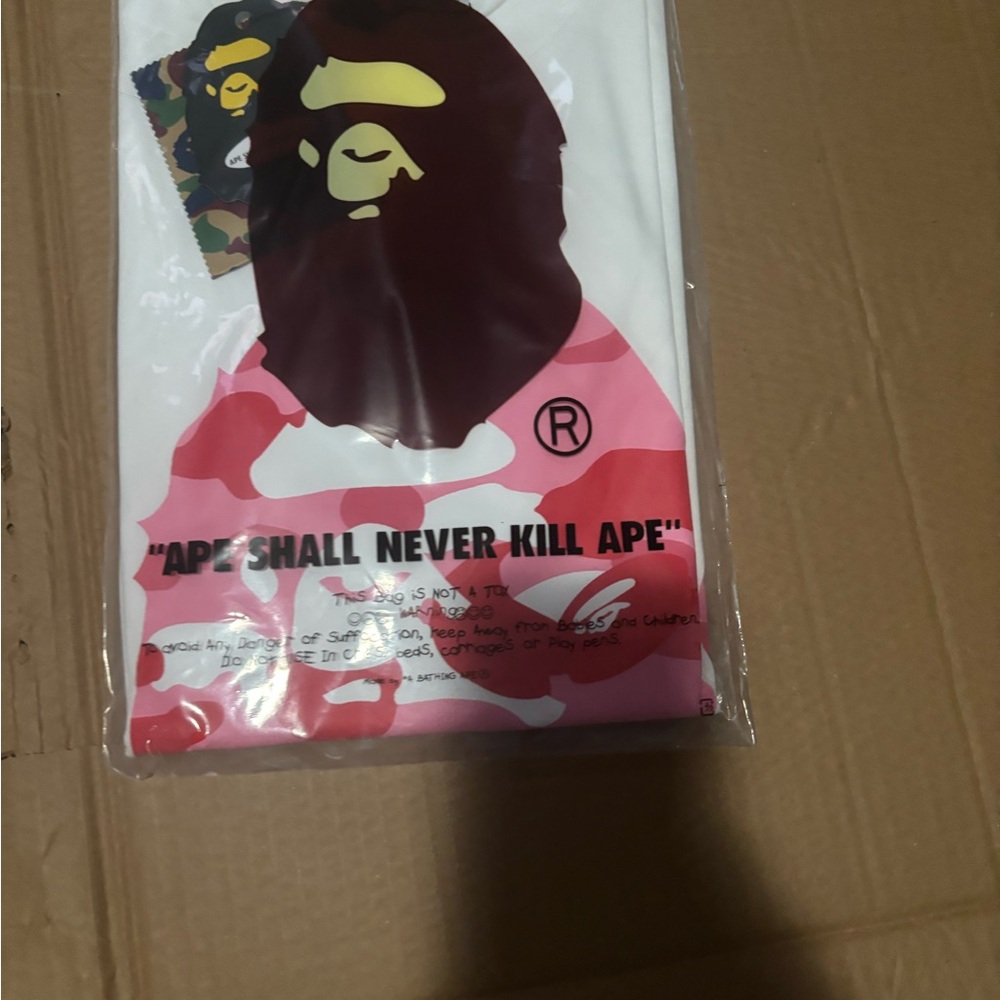 Bape White and Pink Camo Tee